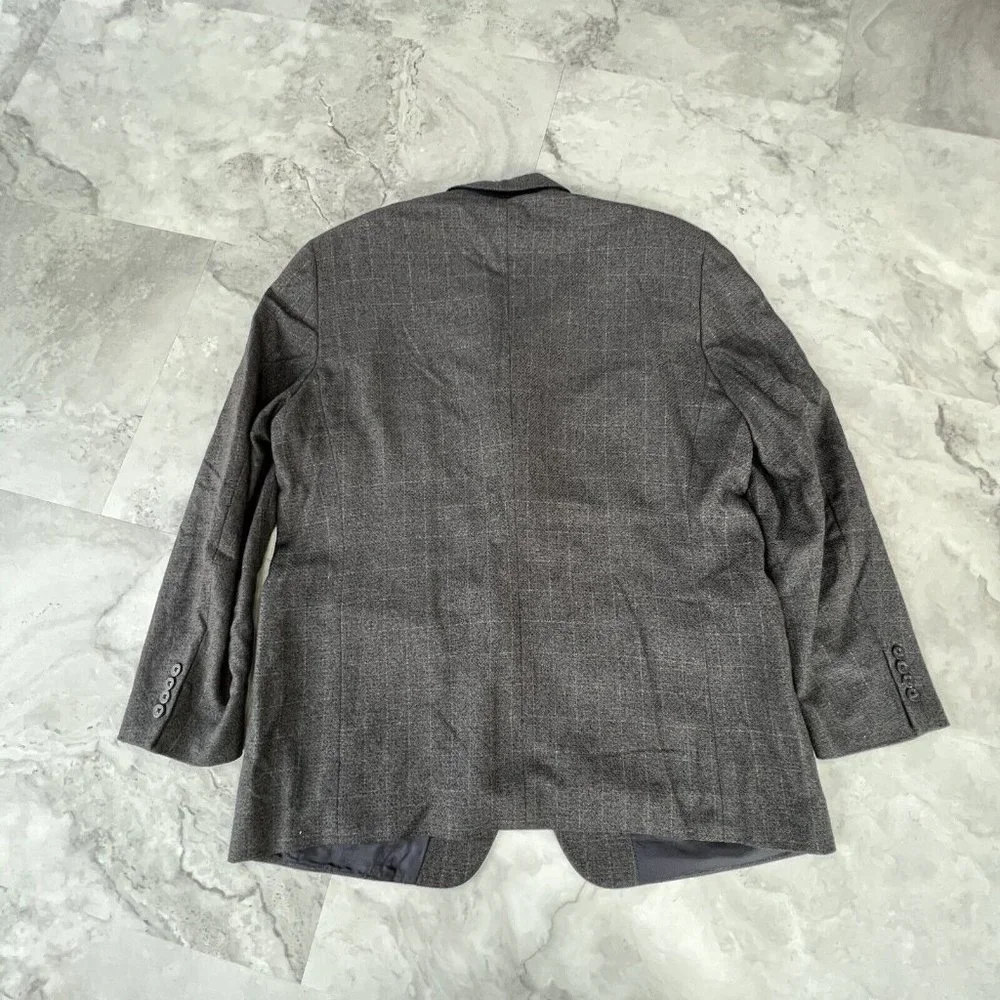 Pronto‎ Uomo Mens Sport Coat Blazer Jacket Casual Wool/Silk Brown 44R Italy Made